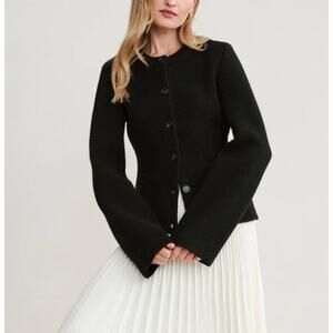 JENNI KAYNE Cooper Cardigan Sweater Black XS